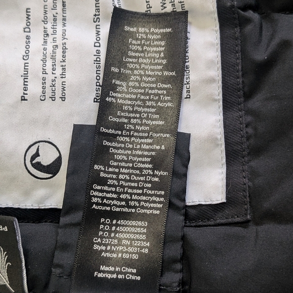 Aritzia Tna Summit Parka Womens XS Winter Jacket Goose Down Waterproof Black - Picture 7 of 10